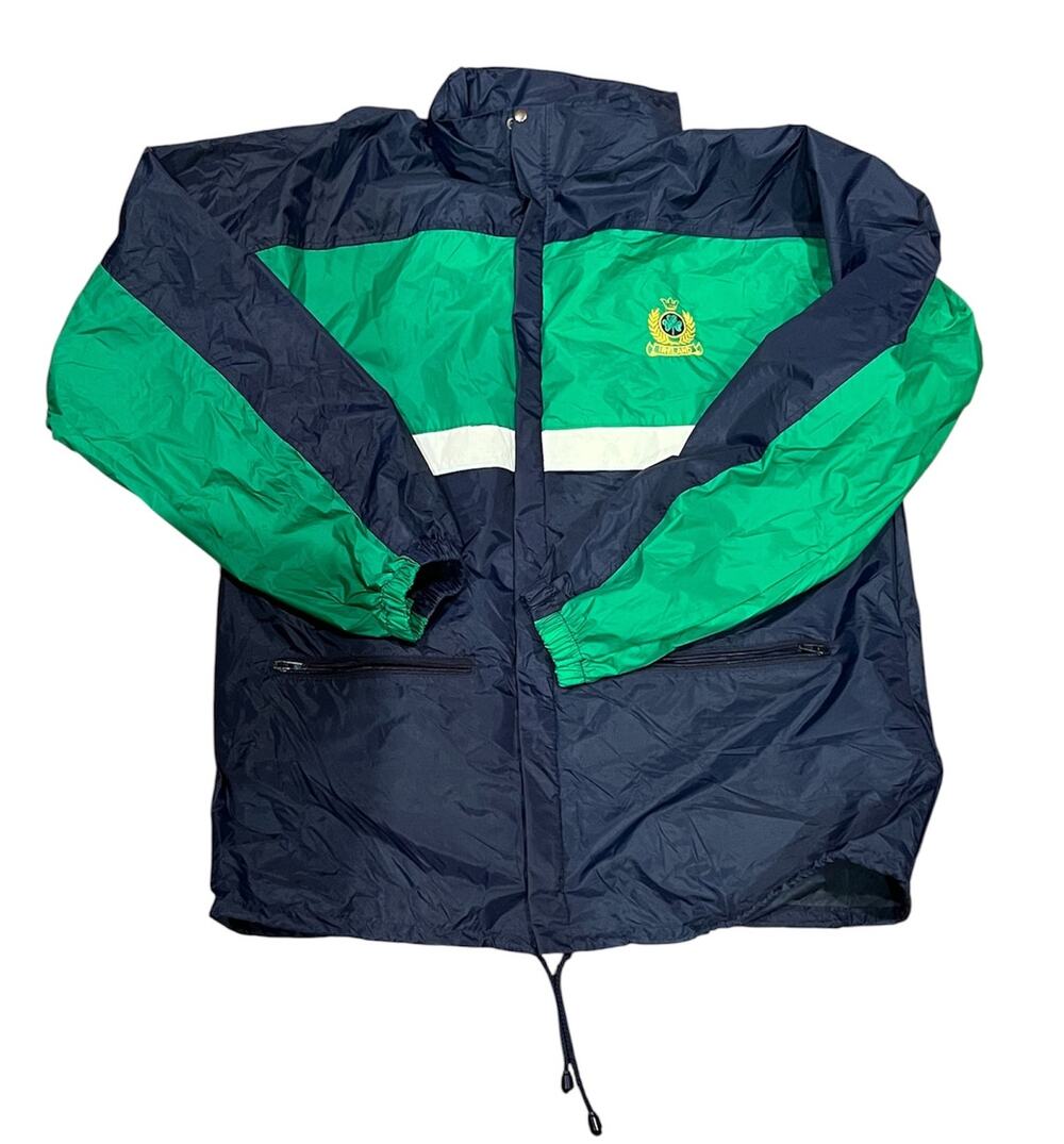 Vintage 90s Blarney Castle Ireland Windbreaker Jacket Men XXL Shamrock Gorpcore